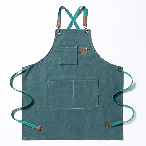 Thickened Canvas Jean Apron Household Barista Kitchen Restaurant - Image 9