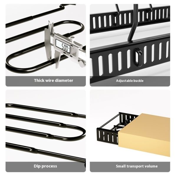 Removable Folding Multi-functional Kitchen Rack - Image 4