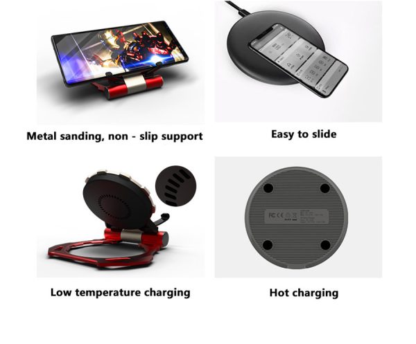 Iron Man Metal QI Wireless Charger Stand Desktop Mobile Phone Charger - Image 7