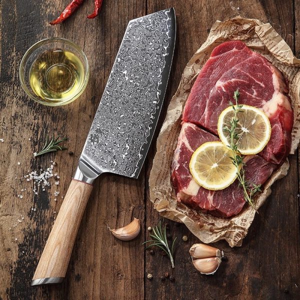 Damascus Kitchen Knife - Image 8