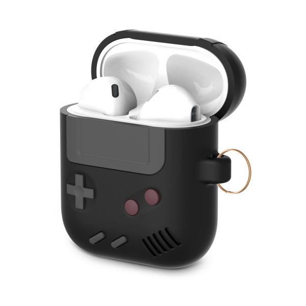 Compatible with Apple, Silicone Cover Case For Airpods Case Cover Compatible With For Airpods Pro Case Classic Game Player Design Case With Keychain - Image 2