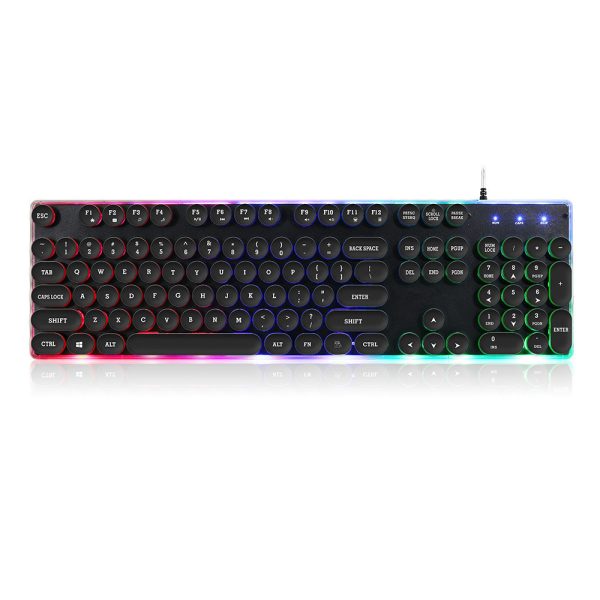 Desktop Manipulator Feel Floating Round Cap Gaming Luminous Gaming Keyboard - Image 3
