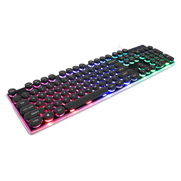 Desktop Manipulator Feel Floating Round Cap Gaming Luminous Gaming Keyboard - Image 5