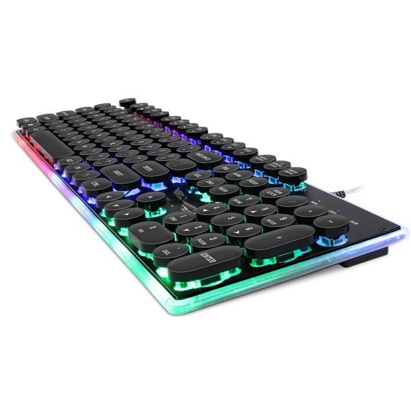 Desktop Manipulator Feel Floating Round Cap Gaming Luminous Gaming Keyboard - Image 2