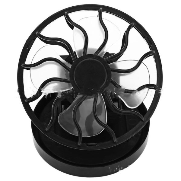 For Travel Camping Cooling Outdoor Fishing Clip-on Solar Sun Powered Fan Panel Black Cooling Cell Fan Portable Solar Fan - Image 2