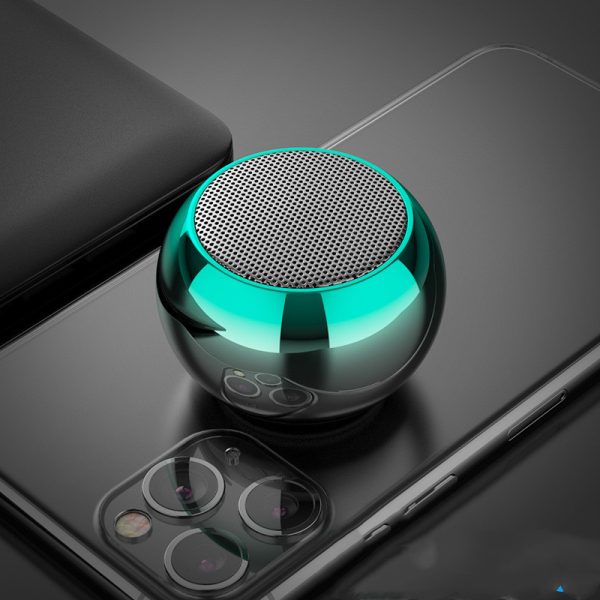 M3 Colorful Wireless Speakers 3D Mini Electroplating Round Steel Cannon Blue tooth Speaker Radio Support U Disk Subwoofer - Image 2