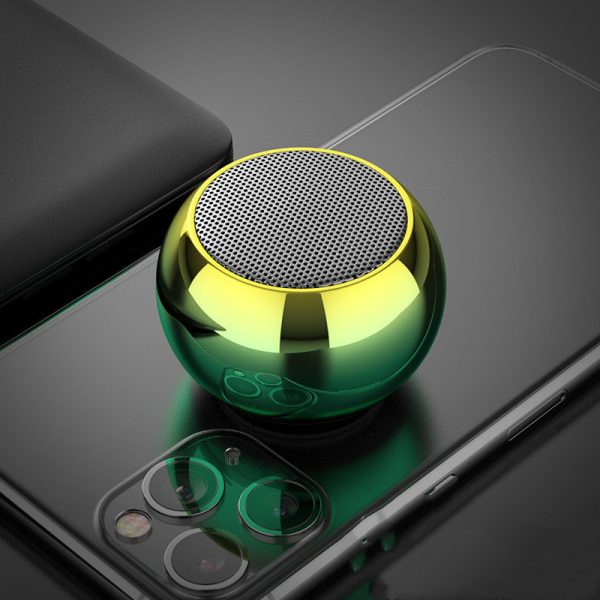 M3 Colorful Wireless Speakers 3D Mini Electroplating Round Steel Cannon Blue tooth Speaker Radio Support U Disk Subwoofer - Image 3