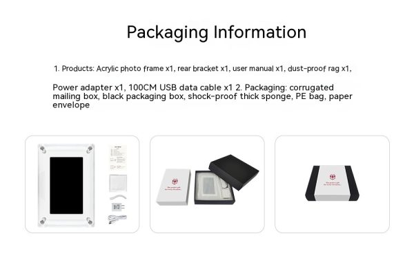 5-inch Transparent Fashion Digital Electronic Photo Album Video Advisement Player Business Gift Photo Frame - Image 3