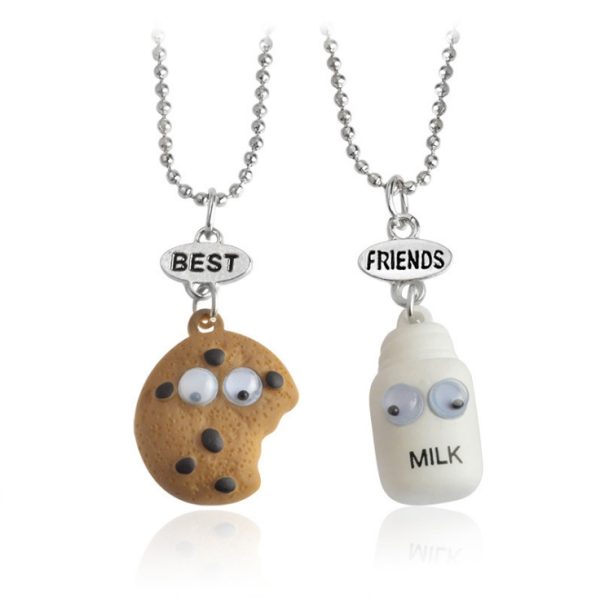Three-dimensional cookies milk best BUDS necklace - Image 4
