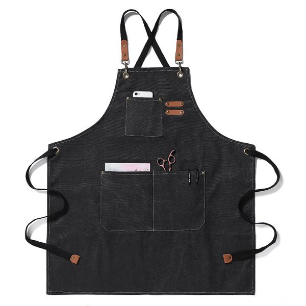 Thickened Canvas Jean Apron Household Barista Kitchen Restaurant - Image 7