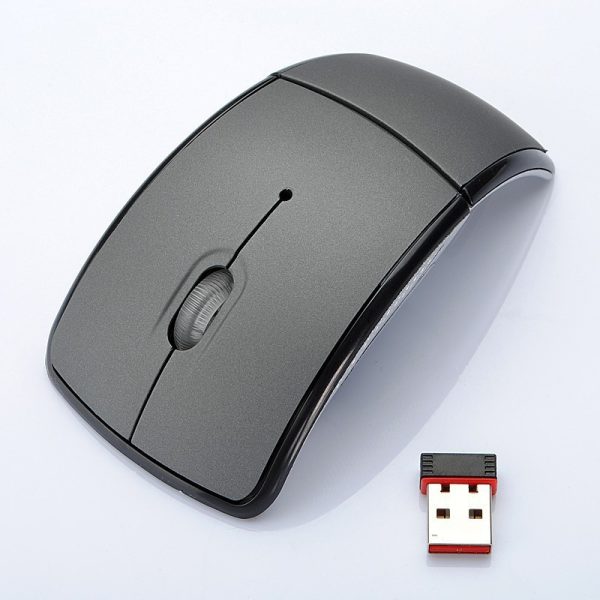 Wireless Optical Mouse Folding Mouse Creative Folding Switch Featured Curved Mouse - Image 3
