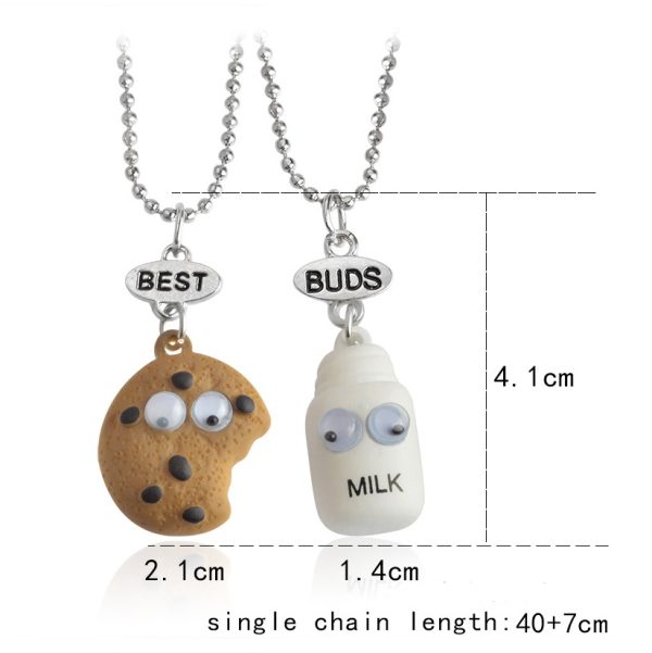 Three-dimensional cookies milk best BUDS necklace - Image 2