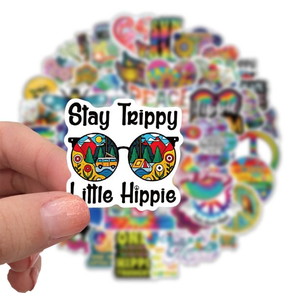 50 Cartoon Hippie Hippie Stickers Personalized Decoration Line - Image 5