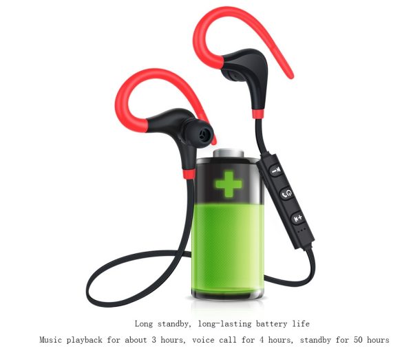 BT-01 Big Horn Sports Bluetooth Headset Bina Bluetooth 4.1 Protocol Wireless Sports Bluetooth Earbuds - Image 3