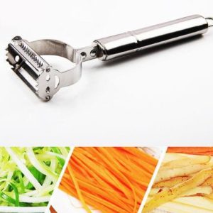 2 in1 Stainless Steel Potato Grater Julienne Peeler Kitchen Accessories Vegetables Peeler Double Planing Grater Kitchen Tools