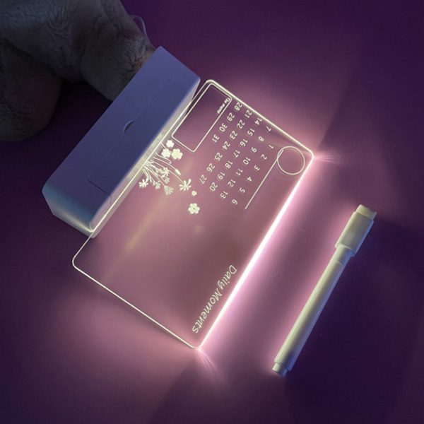Bedside Message Writing Board Acrylic Night Light - Image 5