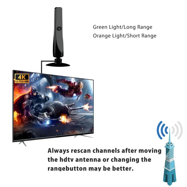 HDTV Vertical Suction Cup Ground Wave Digital TV Antenna High-definition DVB-T2 - Image 3