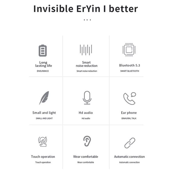 Mini Wireless Earbuds - Earbud Headphones With Digital Display Bluetooth Earbuds TWS 5.3 Wireless Headphones Earphone Waterproof For All Phones - Image 7