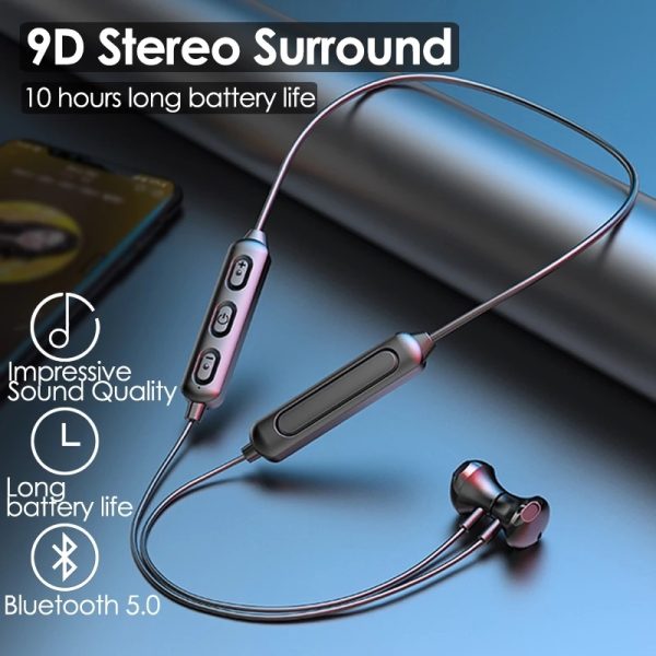 Neck-mounted wireless sports earphones Neck-mounted Binaural Headset - Image 3
