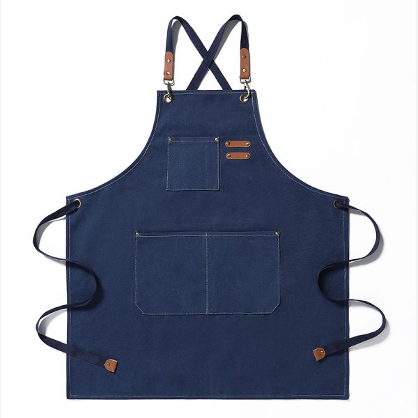 Thickened Canvas Jean Apron Household Barista Kitchen Restaurant - Image 4