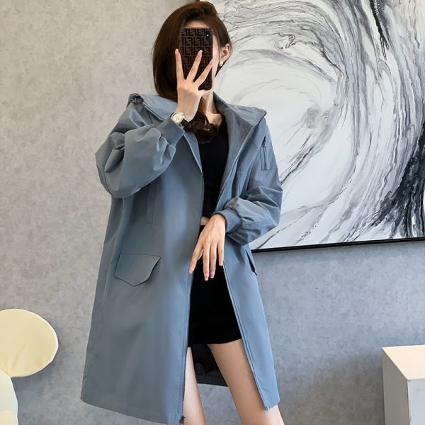 Loose Mid-length Hong Kong Style Coat - Image 5