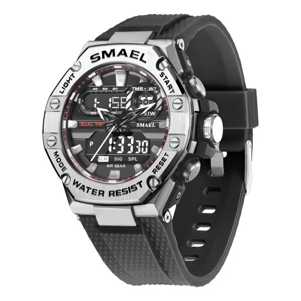 Digital Alloy Electronic Watch Men - Image 3