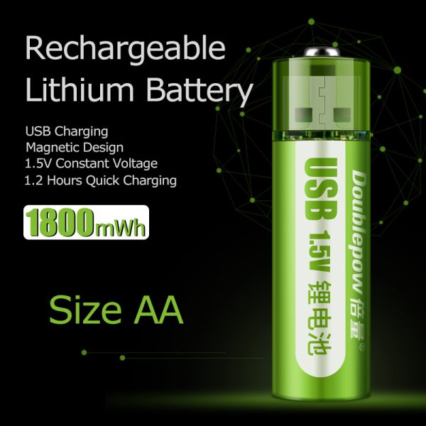 USB Rechargeable Battery No. 5, No. 7 Lithium Battery, Large Capacity 1.5v Constant Voltage AA - Image 2