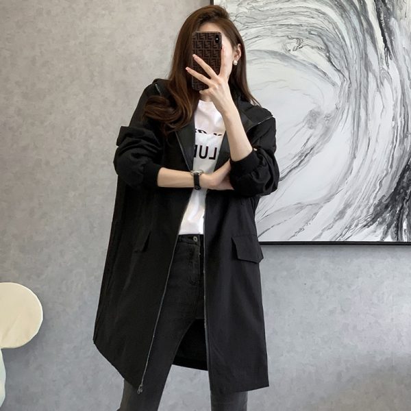 Loose Mid-length Hong Kong Style Coat - Image 7