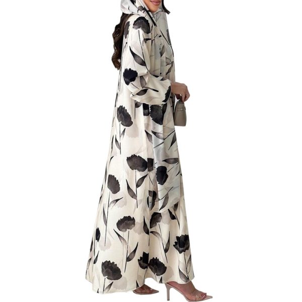 European And American Long-sleeved Printed Robe Jacket - Image 4