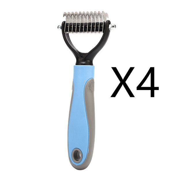 Stainless Double-sided Pet Brush Hair Removal Comb Grooming Dematting Dog Grooming Shedding Tools - Image 2