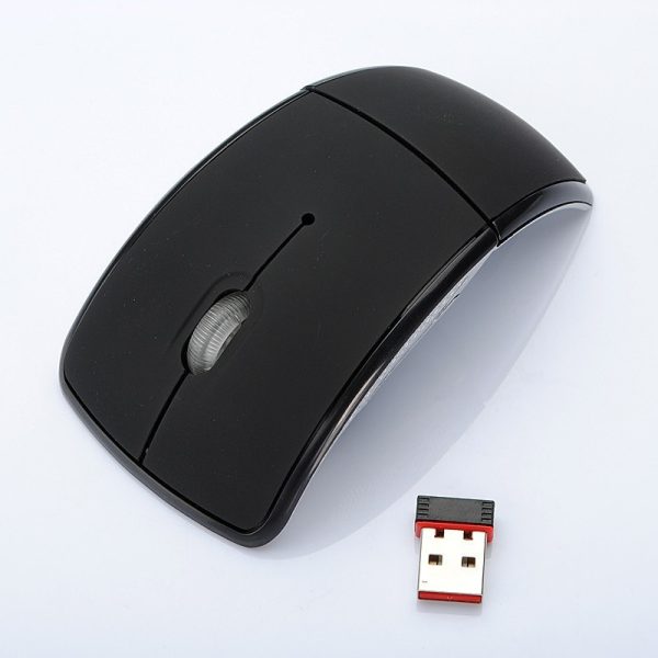 Wireless Optical Mouse Folding Mouse Creative Folding Switch Featured Curved Mouse - Image 5