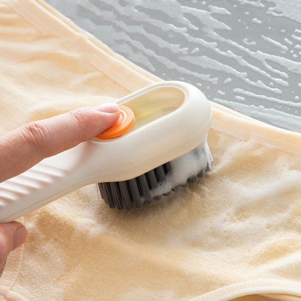 Multifunctional Soft-bristled Shoe Brush Long Handle Brush Automatic Liquid Adding Shoe Clothing Board Brush Cleaning Tool - Image 2
