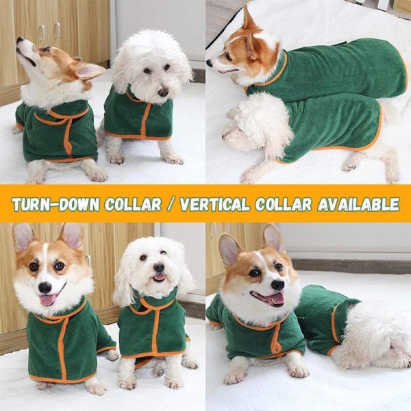 Absorbent Pet Bathrobe With Waist-wrapped Microfiber - Image 3