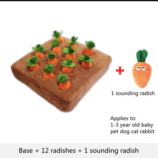 Pet Dog Toys Carrot Plush Toy Vegetable Chew Toy For Dogs Snuffle Mat For Dogs Cats Durable Chew Puppy Toy Dogs Accessories - Image 7