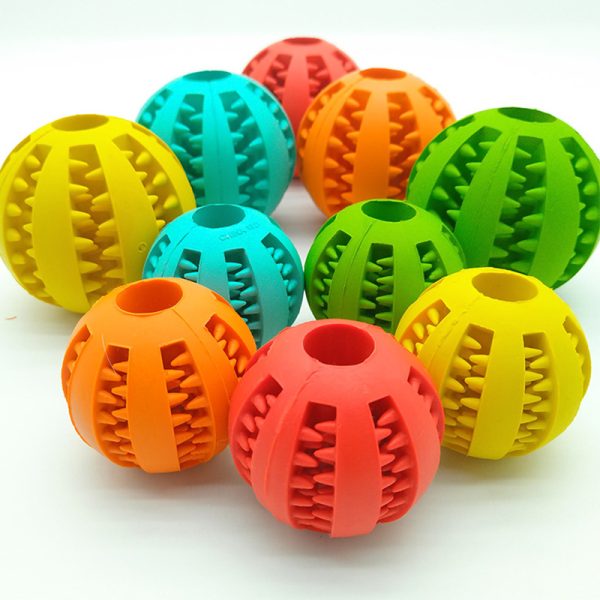 Pet Slow Feeder Dog Toy Cute Funny Rubber Dog Ball Toy - Image 8