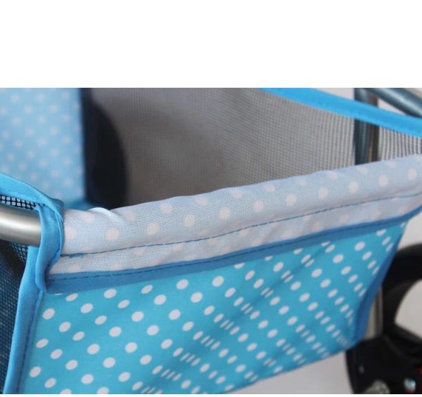 Lightweight Folding Pet Trolley Dogs And Cats Dog Out Stroller Three-wheeled Pet Stroller Dog Out Stroller Supplies - Image 5