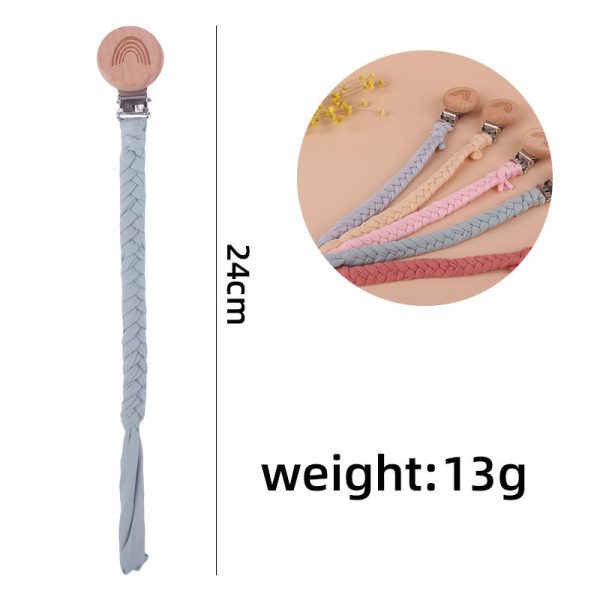 Baby Products Rainbow Beech Wood Pacifier Clip - Image 2