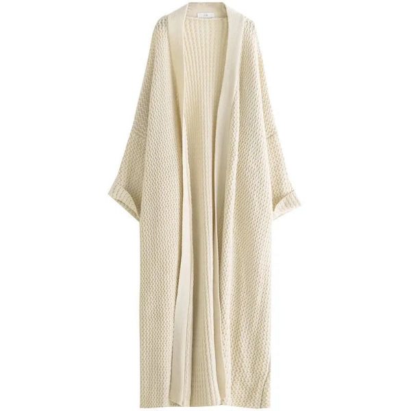 Wind Long Knitted Cardigan Overknee Coat - Image 5