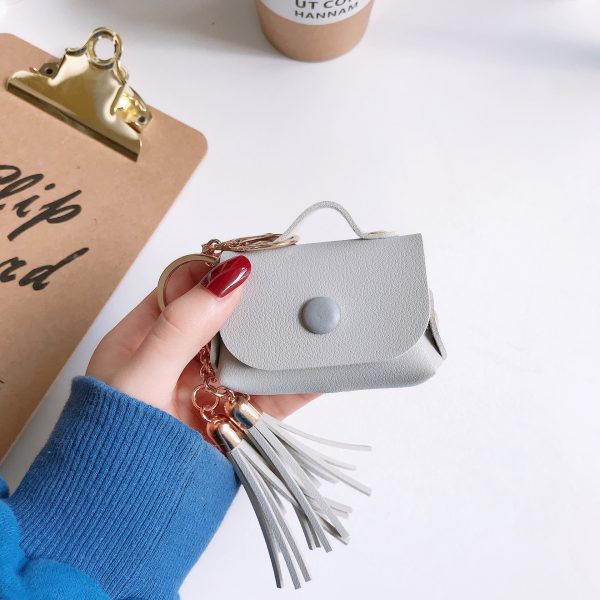 Compatible with Apple, Leather tassel Airpods Pro case - Image 4