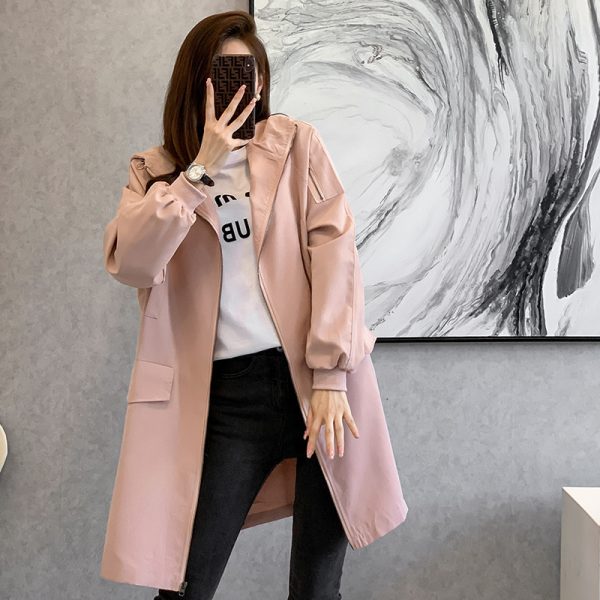 Loose Mid-length Hong Kong Style Coat - Image 4