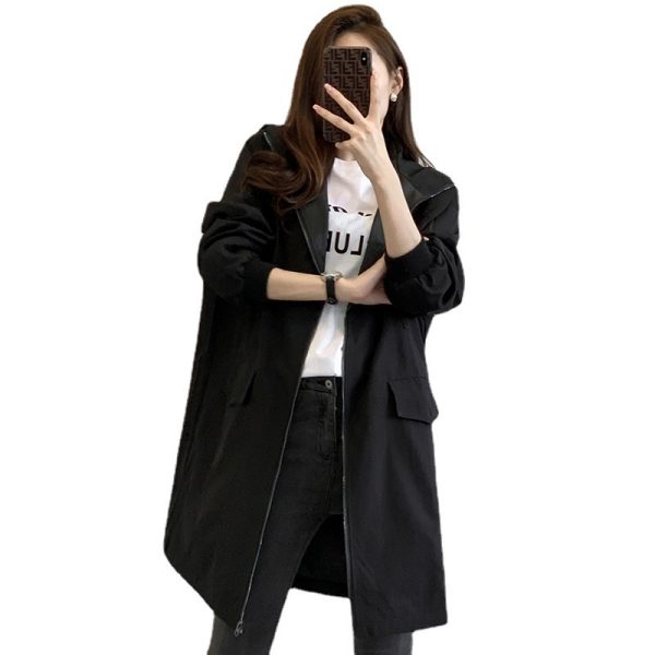 Loose Mid-length Hong Kong Style Coat - Image 2