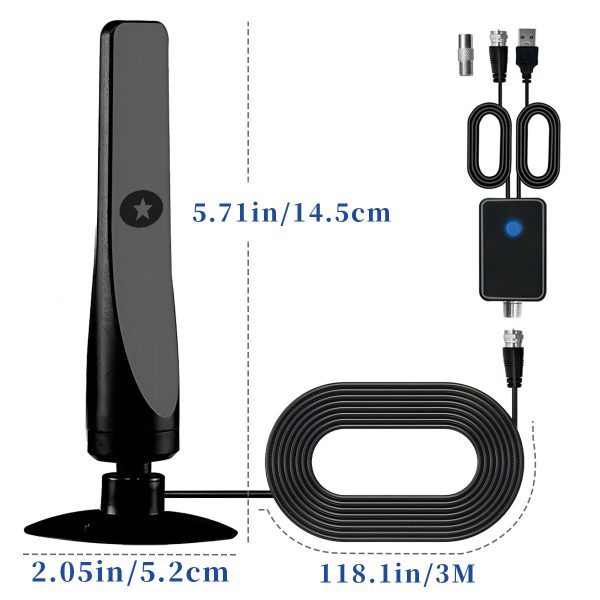 HDTV Vertical Suction Cup Ground Wave Digital TV Antenna High-definition DVB-T2 - Image 2