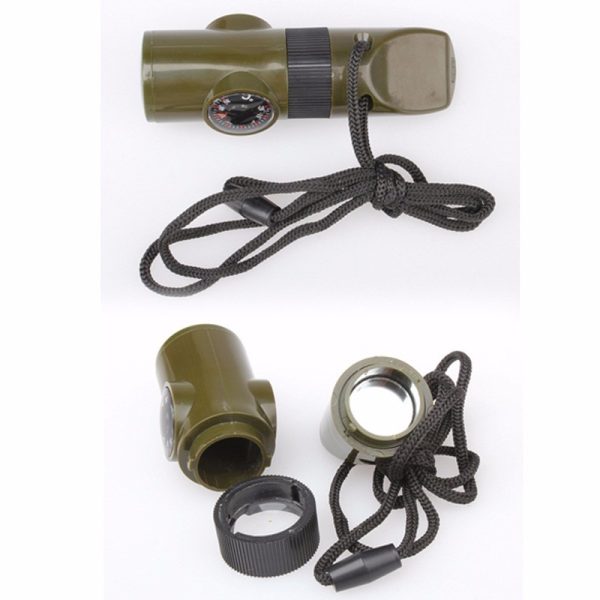 Off-the-shelf seven-in-one whistle multi-function compass survival whistle outdoor products - Image 2