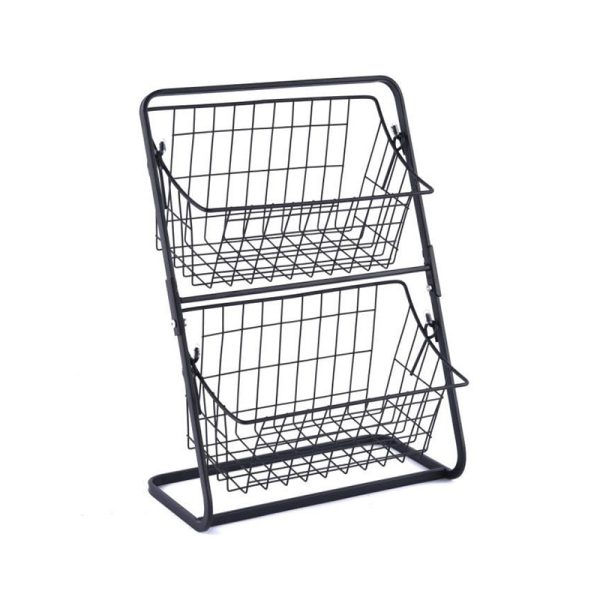 Stainless Steel Countertops Multilayer Spice Rack Fruit Kitchen Storage Kitchen Storage Rack - Image 2