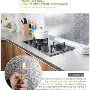 High Temperature Resistant Aluminum Foil Wall Kitchen Sticker