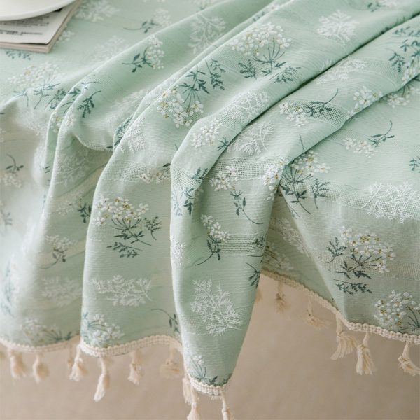 Rural Fresh Floral Rectangular Dining Table Cloth - Image 3