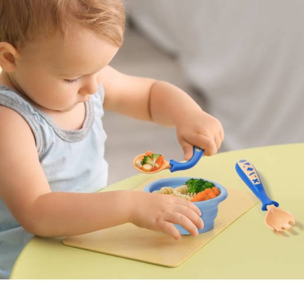 Baby Products To Learn Eat Curved Fork Spoon Cover - Image 3