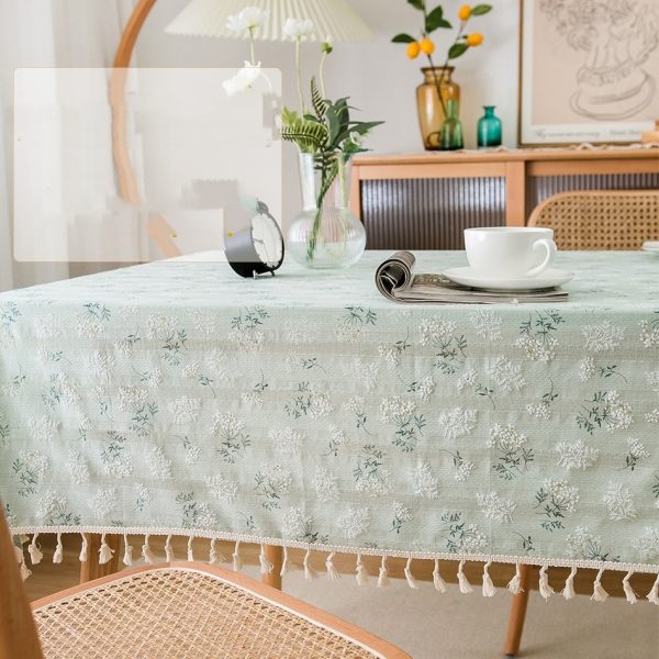 Rural Fresh Floral Rectangular Dining Table Cloth - Image 2