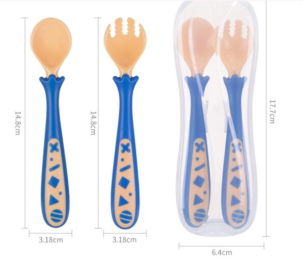 Baby Products To Learn Eat Curved Fork Spoon Cover - Image 4