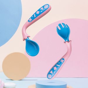 Baby Products To Learn Eat Curved Fork Spoon Cover
